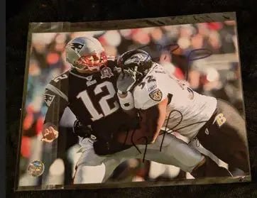 Tom Brady, Ray Lewis Signed 8x10 Photo Patriots Ravens with coa - Price Is Right Miami