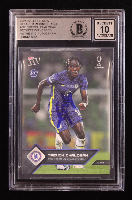 Trevoh Chalobah Signed 2021-22 Topps Now UEFA Champions League #003 RC (BGS | Autograph Grade 10) - Price Is Right Miami