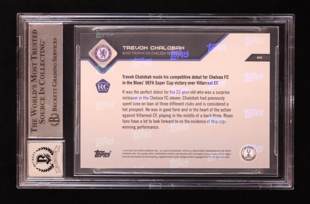 Trevoh Chalobah Signed 2021-22 Topps Now #003 RC (BGS 10), Sports Card
