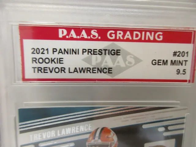 Trevor Lawrence 2021 Panini Prestige Rookie #201 (PAAS 9.5), Sports Card (view 2)