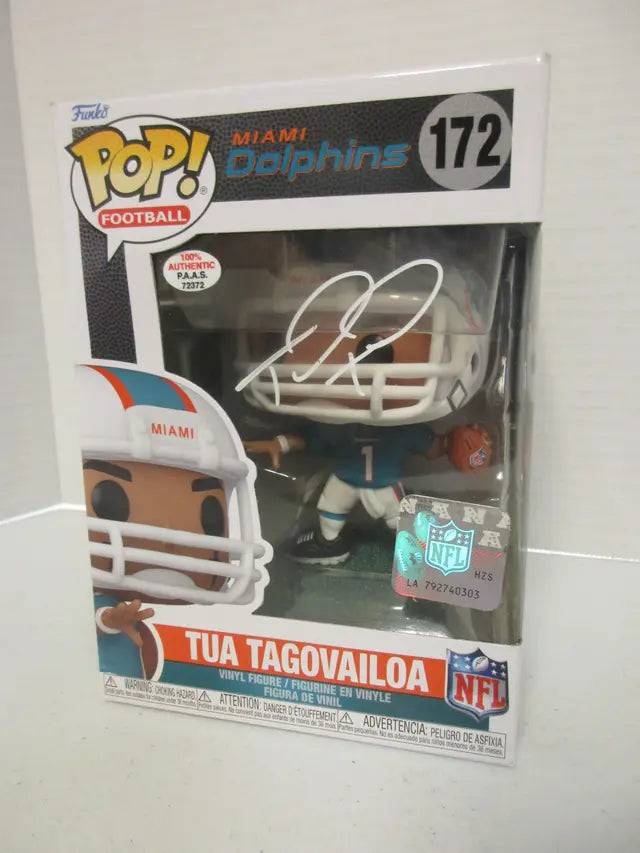 Tua Tagovailoa Miami Dolphins Signed Funko Pop (PAAS COA) (view 2)