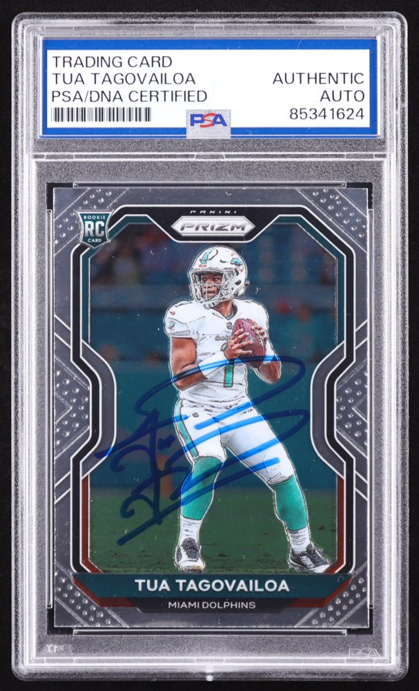 Tua Tagovailoa Signed 2020 Panini Prizm #339 RC (PSA), Sports Card (view 2)