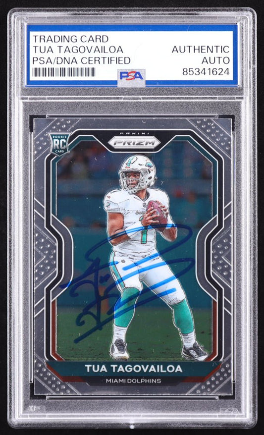 Tua Tagovailoa Signed 2020 Panini Prizm #339 RC (PSA) Rookie Card - Price Is Right Miami