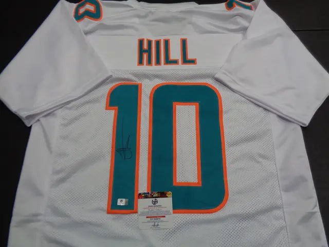 Tyreek Hill Miami Dolphins Autographed Custom Football Jersey GA coa (view 2)