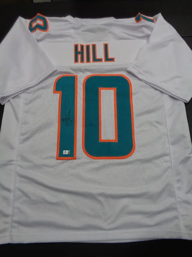 Tyreek Hill Miami Dolphins Autographed Custom Football Jersey GA coa