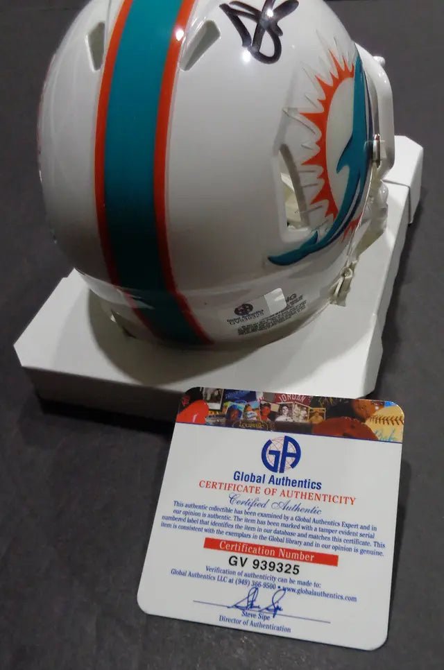 Tyreek Hill Miami Dolphins Autographed Riddell Mini Helmet GA coa (view 2)