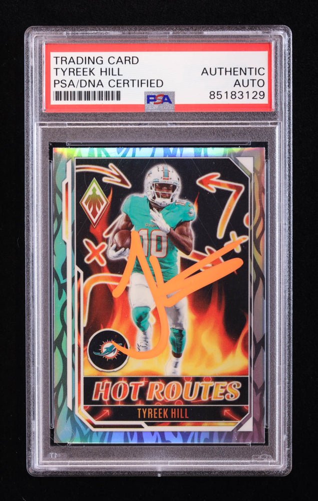 Tyreek Hill Signed 2022 Panini Phoenix Hot Routes #13 (PSA), Sports Card