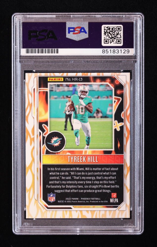 Tyreek Hill Signed 2022 Panini Phoenix Hot Routes #13 (PSA), Sports Card (view 2)