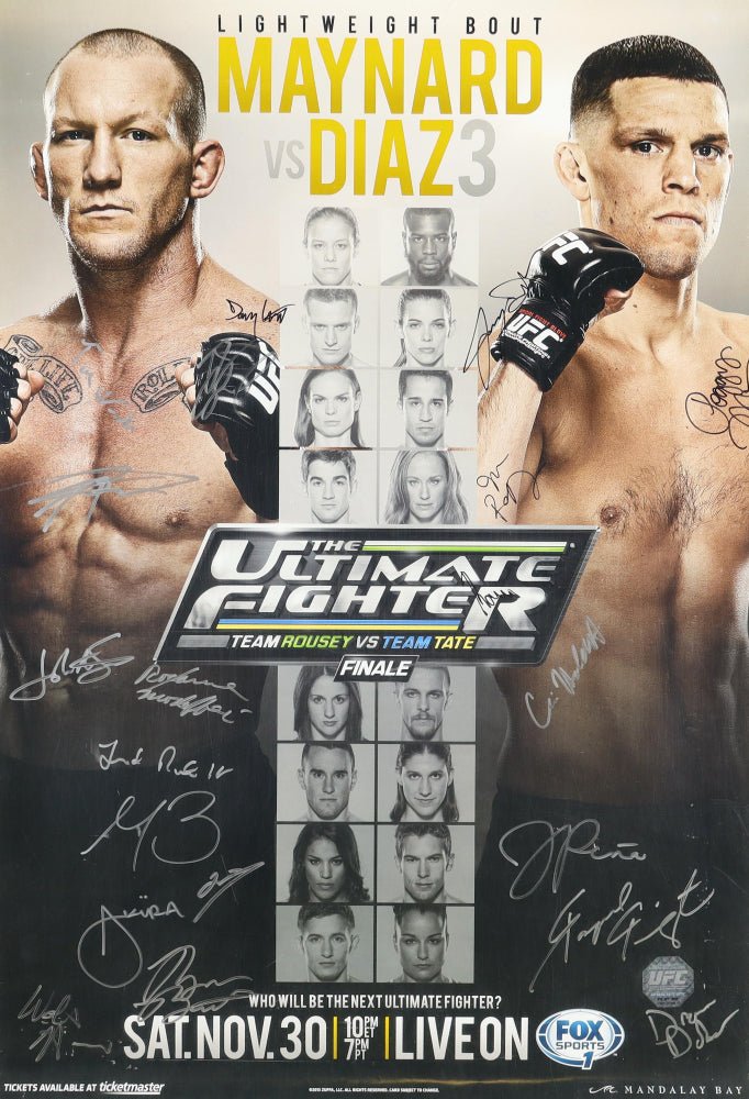 UFC Maynard vs Diaz LE 27x39 Poster, 20 Signatures (UFC), Autographed Photo (view 2)