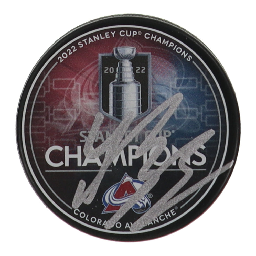 Valeri Nichushkin Signed 2022 Stanley Cup Champions Logo Hockey Puck (JSA)