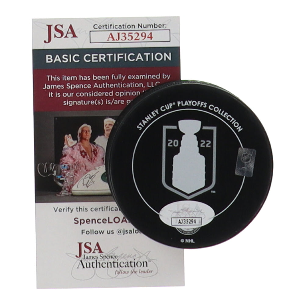 Valeri Nichushkin Signed 2022 Stanley Cup Champions Logo Hockey Puck (JSA) (view 2)