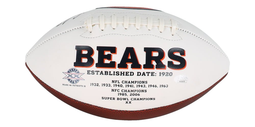 Velus Jones Jr. Signed Bears Logo Football Inscribed "Bear Down" (JSA), Autographed Ball (view 2)
