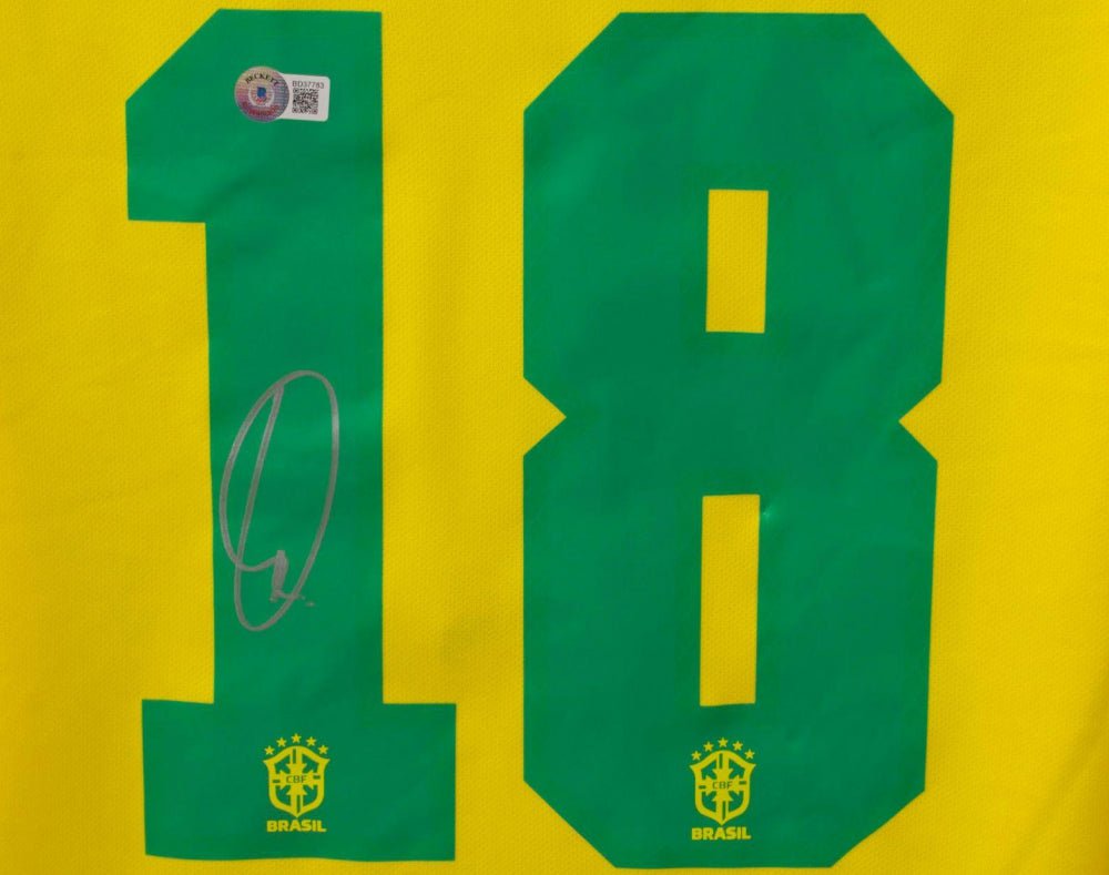 Vinicius Junior Signed Brazil Jersey (Beckett) (view 2)