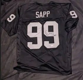 Warren Sapp Signed Black Custom Jersey (Fivestar COA) (view 4)