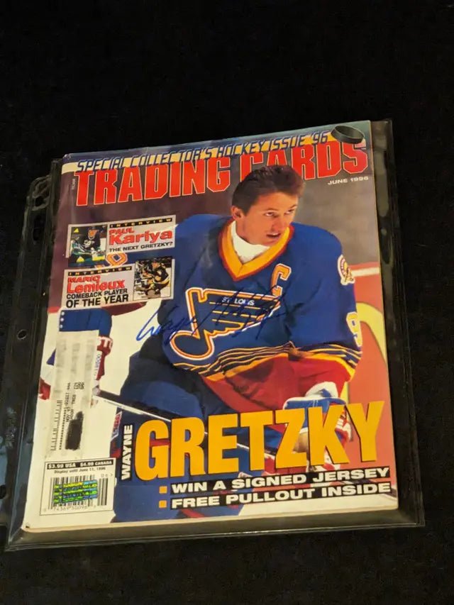 Wayne Gretzky Autographed Price Guide Magazine with coa (view 2)