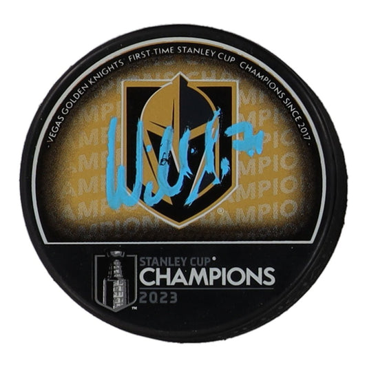 William Karlsson Signed Golden Knights 2023 Stanley Cup Champions Logo Hockey Puck (Fanatics) - Price Is Right Miami