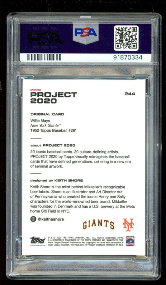 Willie Mays 2020 Topps Project 2020 #244 / 2440* / Keith Shore (PSA 10) - Price Is Right Miami