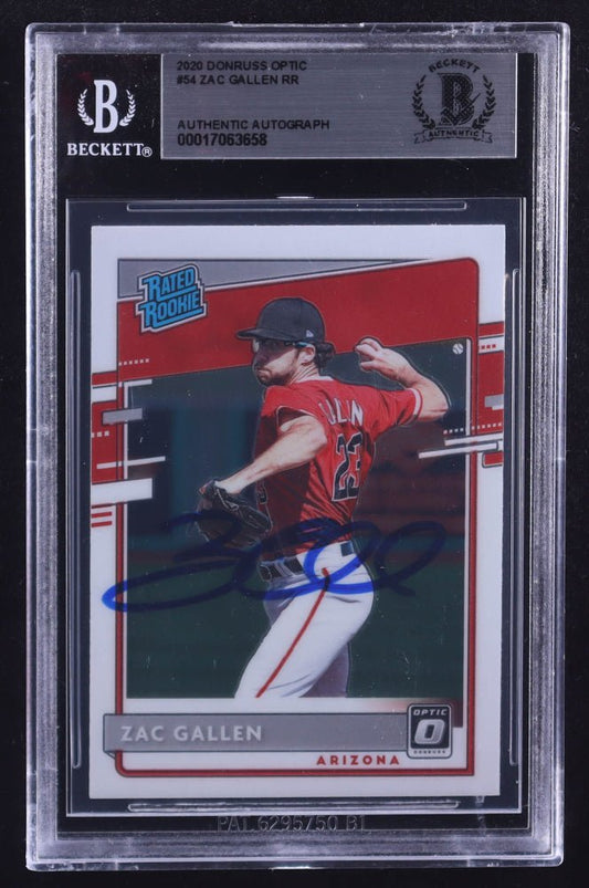 Zac Gallen Signed 2020 Donruss Optic #54 RR RC (BGS) Rookie Card - Price Is Right Miami