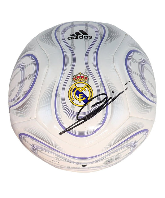 Zinedine Zidane Signed Real Madrid Logo Soccer Ball (Beckett) Beckett Witnessed - Price Is Right Miami