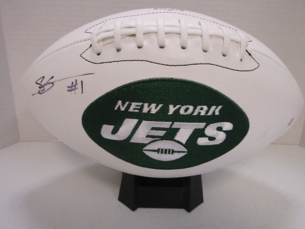 Sauce Gardner Jets Signed Logo Football (PAAS COA), Autographed Ball
