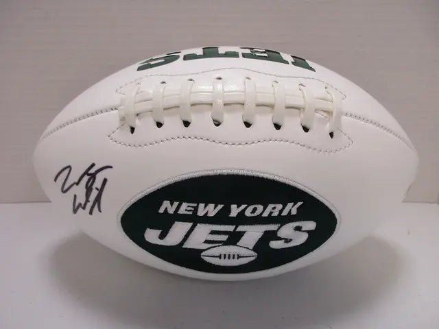 Zach Wilson Jets Signed Logo Football (PAAS COA), Autographed Ball
