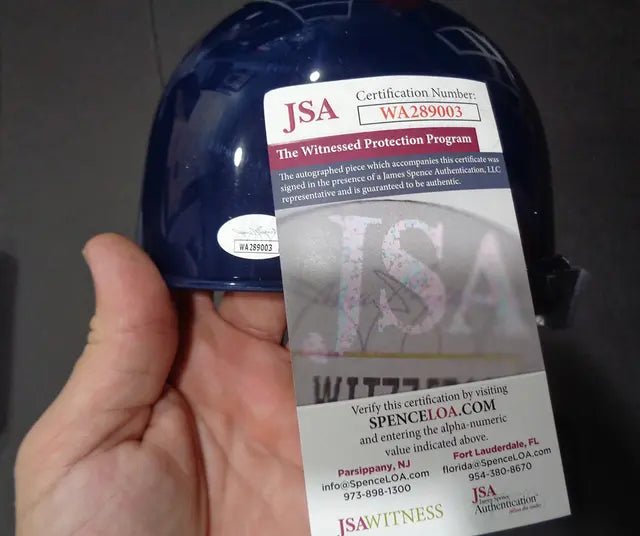 John Schreiber Red Sox Autographed Souvenir Helmet (Full Time COA) (view 3)