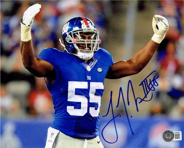J.T. Thomas New York Giants Autographed 8x10 Photo Beckett Holo (view 2)