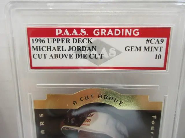 Michael Jordan 1996 Upper Deck Cut Above #CA9 (PAAS 10), Sports Card (view 2)