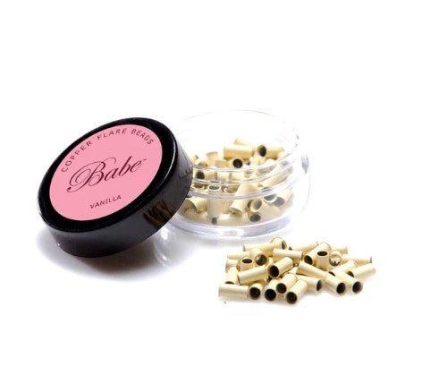 Babe Flare Beads 3.5 mm in Vanilla, container of 100 cream-coloured beads