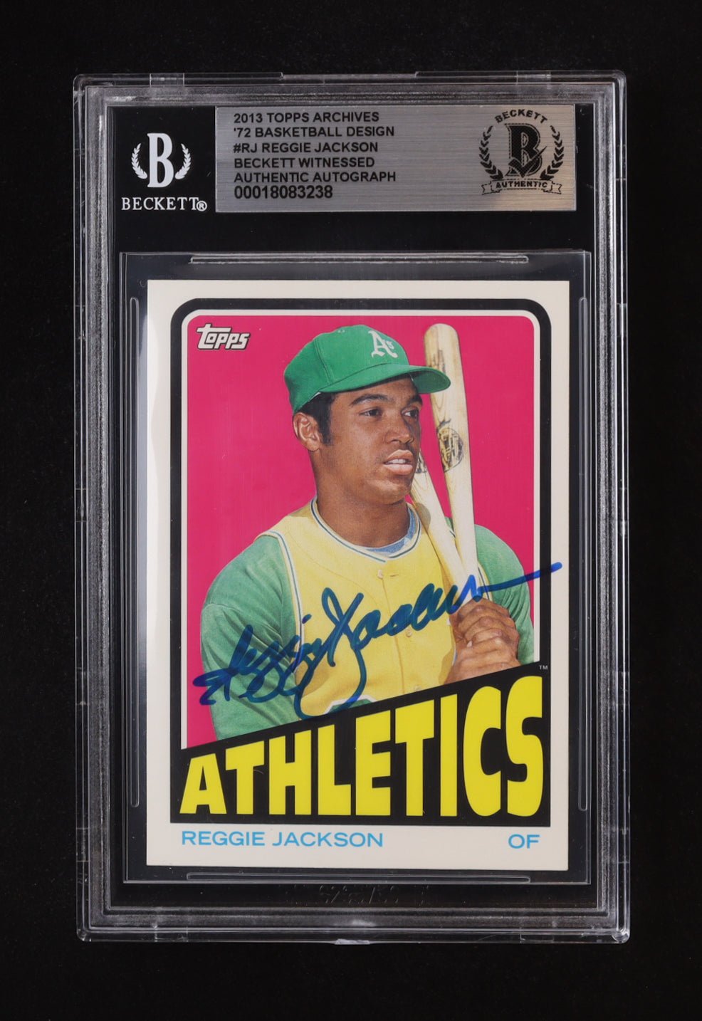 Reggie Jackson Signed 2013 Topps Archives Basketball Card Beckett Witnessed - Price Is Right Miami