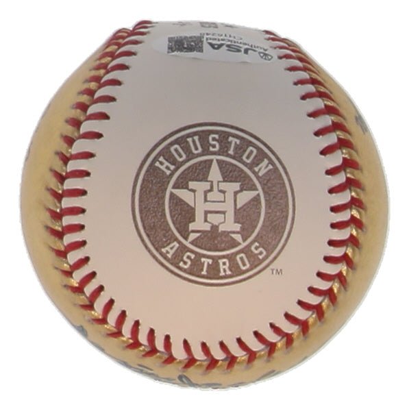 Reggie Jackson Signed 2022 World Series Gold Baseball Inscribed Mr October JSA - Price Is Right Miami