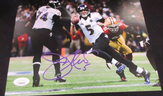 RAVENS JOE FLACCO BALTIMORE RAVENS SIGNED 8X10 PHOTO JSA COA