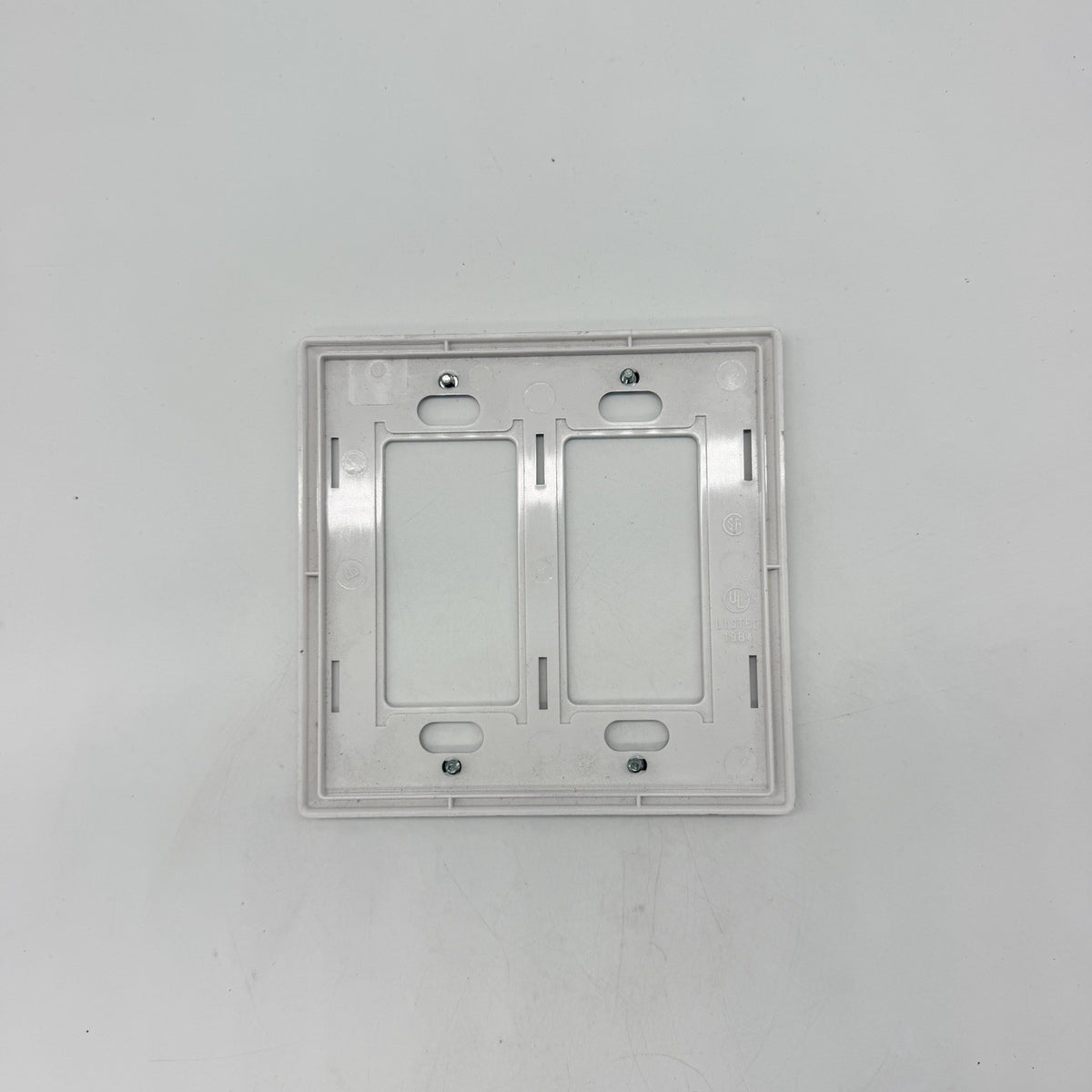 White 2-Gang Decora GFCI Rocker Switch Wall Plate with Screws