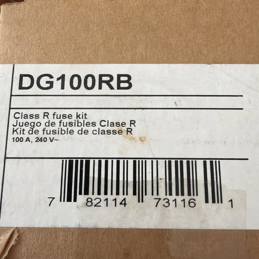 Eaton Cutler-Hammer DG100RB Class R Fuse Kit 100A 240V Series B Safety Switch - New Old Stock