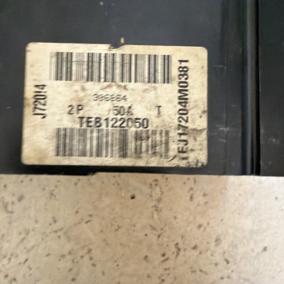 GE TEB122050 50 Amp 2-Pole 240VAC Type TEB Industrial Circuit Breaker - New Old Stock