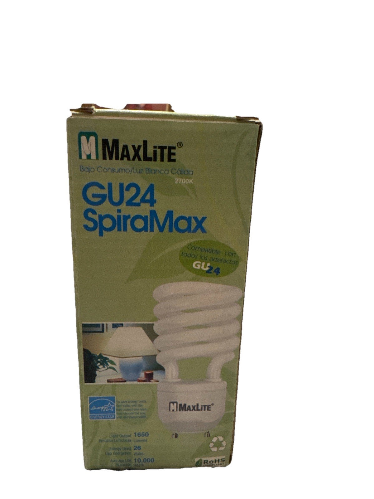 MaxLite SpiraMax GU24 26W CFL Bulb MLS26GUWW 100W Replacement Warm White NEW