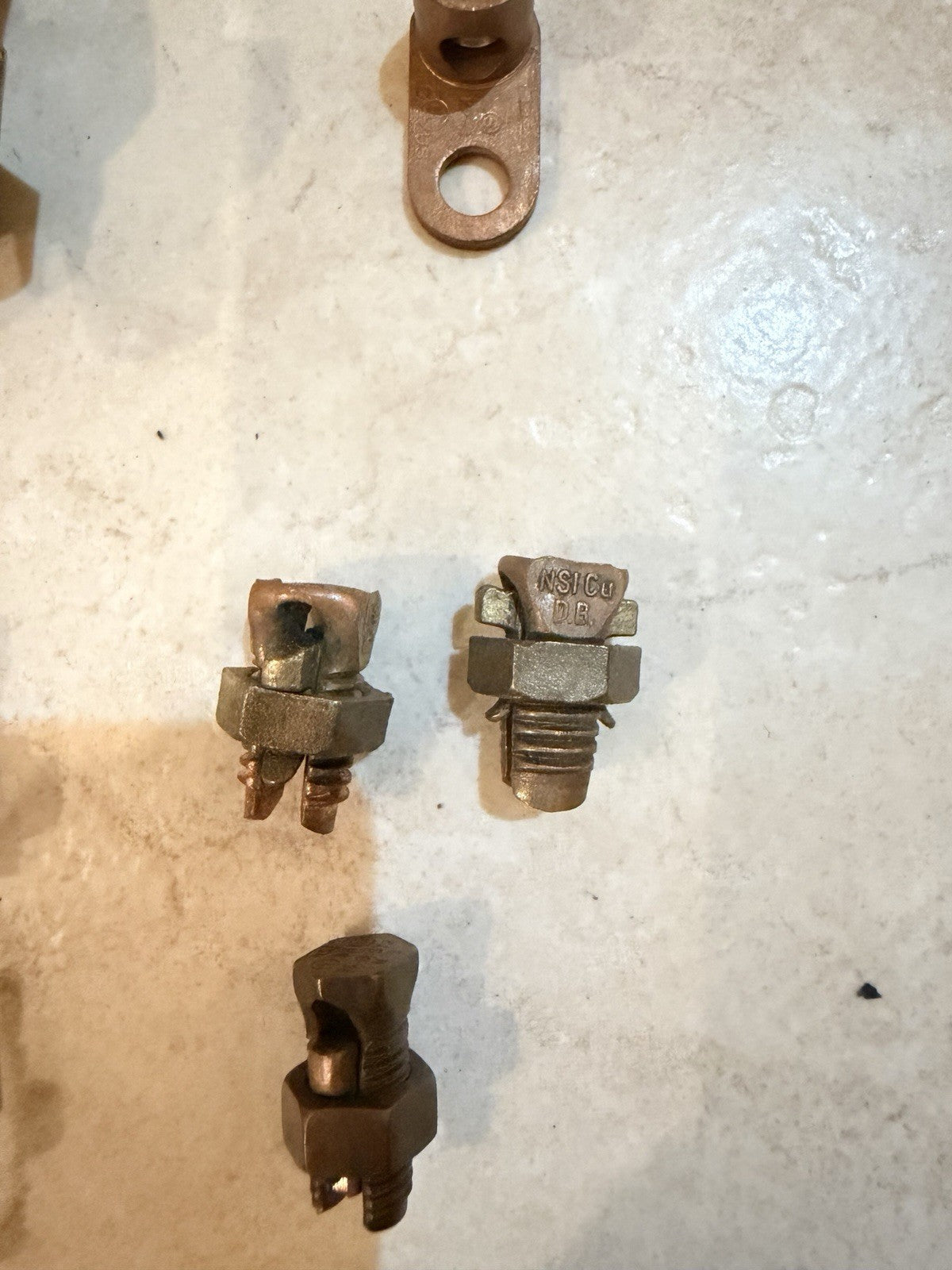 Lot of 9 Copper Split Bolt Wire Connectors and Lug Assorted Sizes