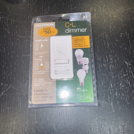 Lutron C-L Dimmer Switch LGCL-153PLH-AL Almond NEW