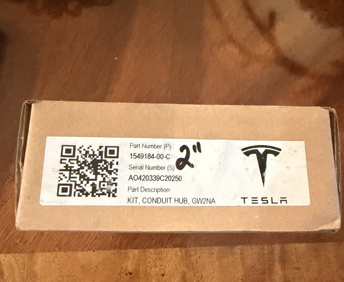 Tesla 2" Conduit Hub Kit 1549184-00-C for Backup Gateway 2 GW2NA