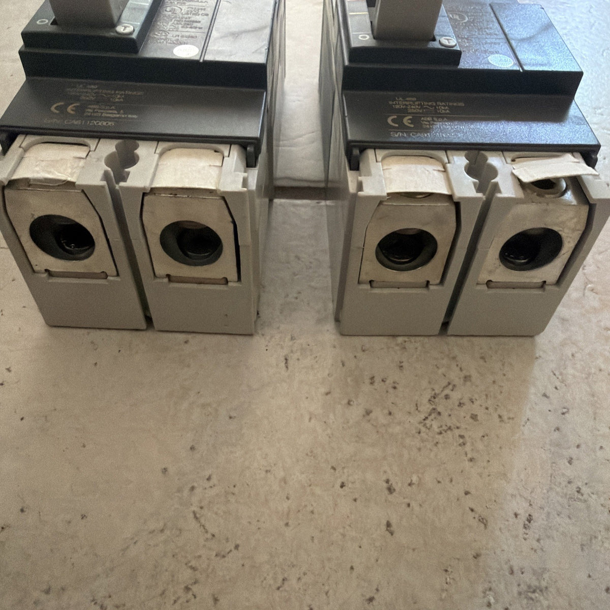 Lot of 2 ABB SACE Formula A1 125A 2-Pole Molded Case Circuit Breakers - New Old Stock