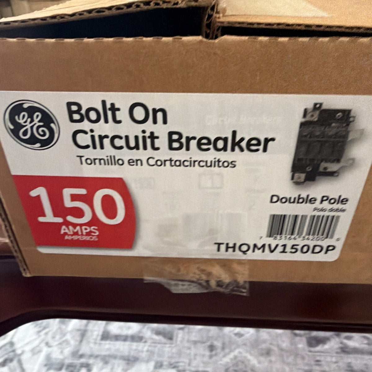 GE THQMV150DP 150 Amp 2-Pole Bolt-On Main Circuit Breaker PowerMark Gold