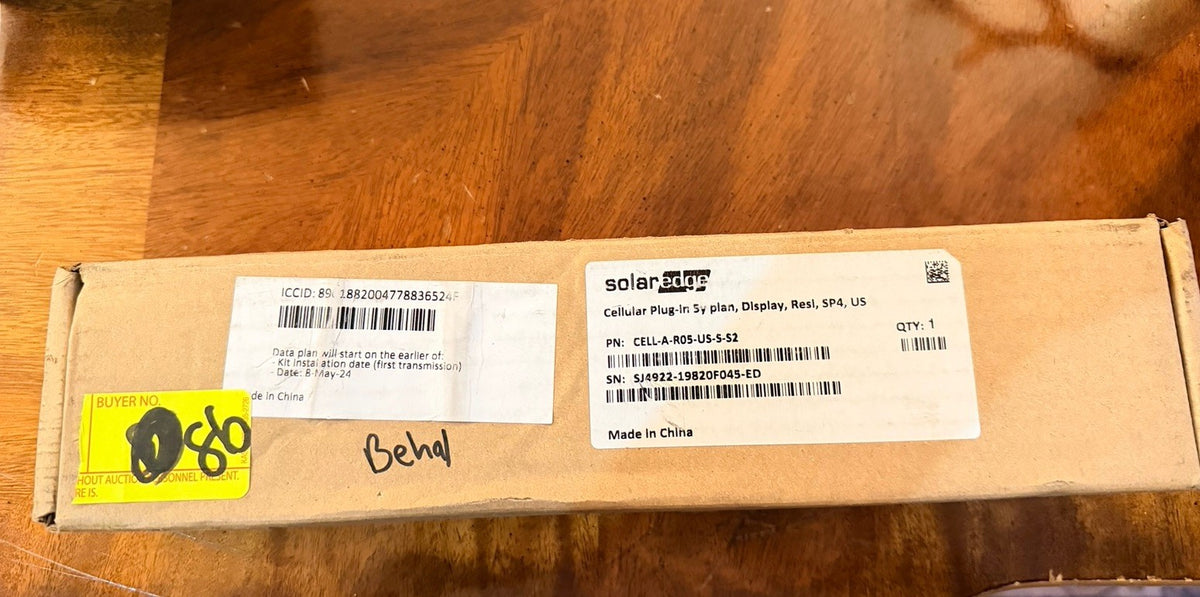 SolarEdge CELL-A-R05-US-S-S2 Cellular Plug-In Kit with 5-Year Plan for Display Inverters