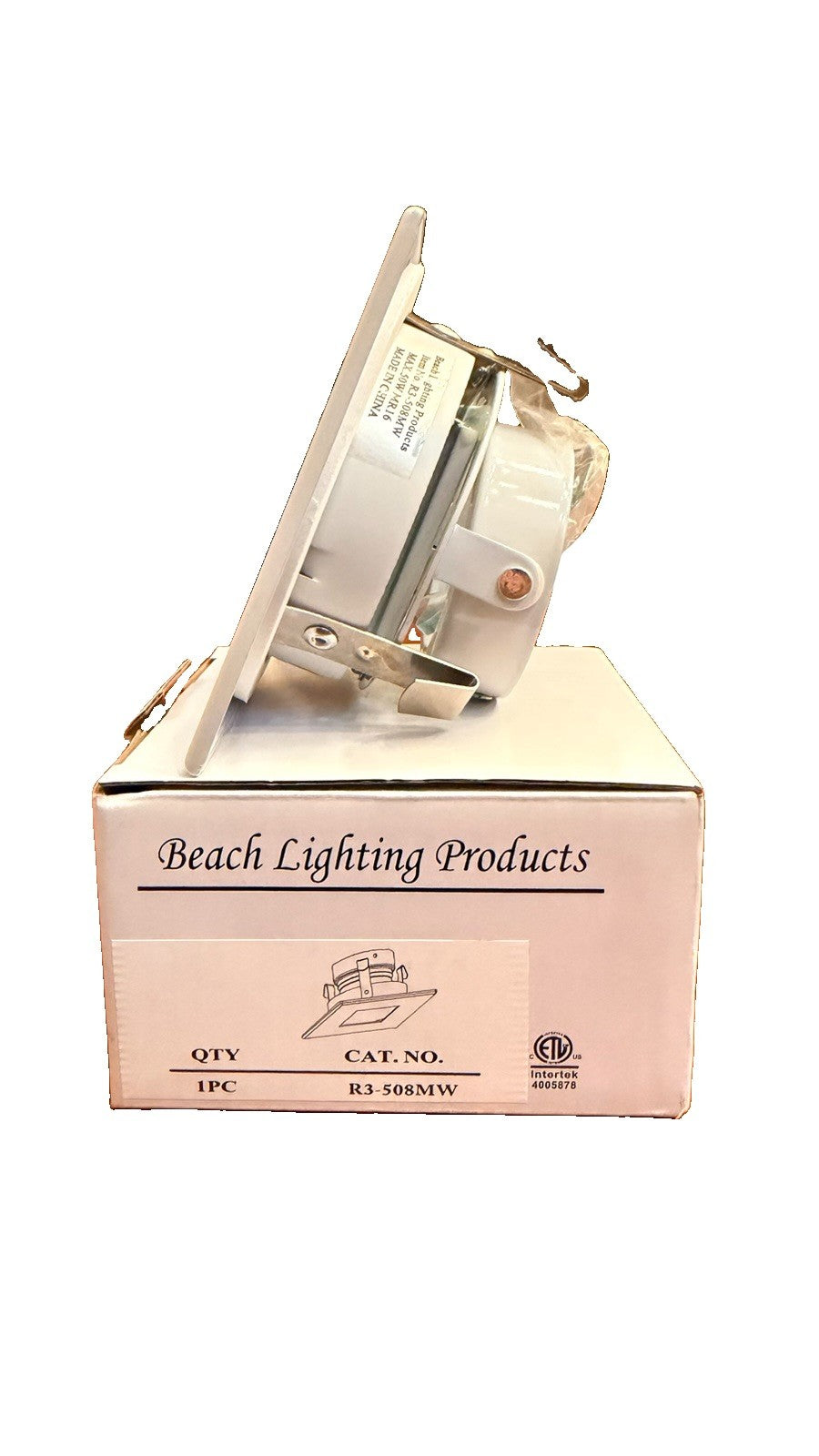 Beach Lighting R3-508MW Square Adjustable Recessed Trim White MR16 50W