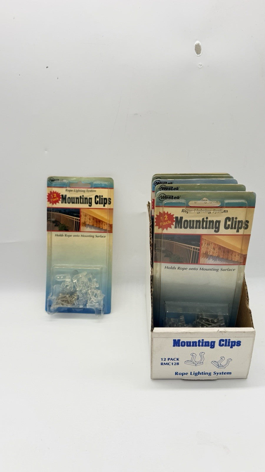 Lot of 5 Westek RMC12B Rope Lighting Mounting Clips 12-Packs (60 Clips Total)