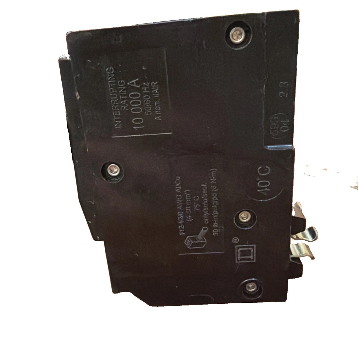 Square D QO2100 100 Amp 2-Pole Type QO Plug-On Circuit Breaker