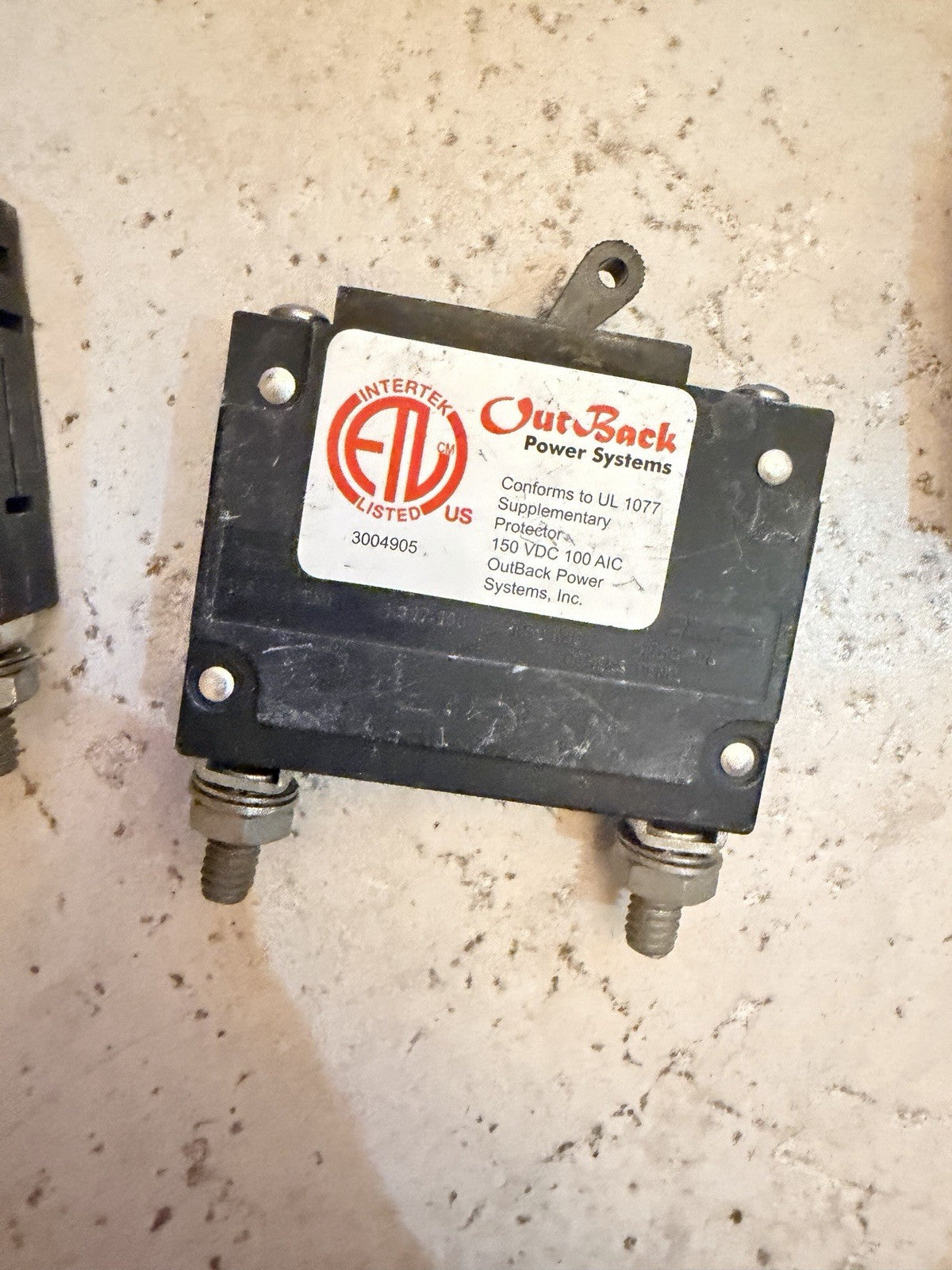 Lot of 6 OutBack Power Panel Mount DC Circuit Breakers Mixed Amperages - Untested