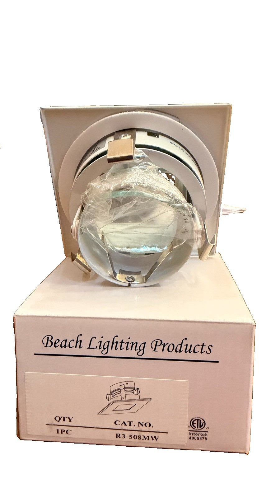Beach Lighting R3-508MW Square Adjustable Recessed Trim White MR16 50W