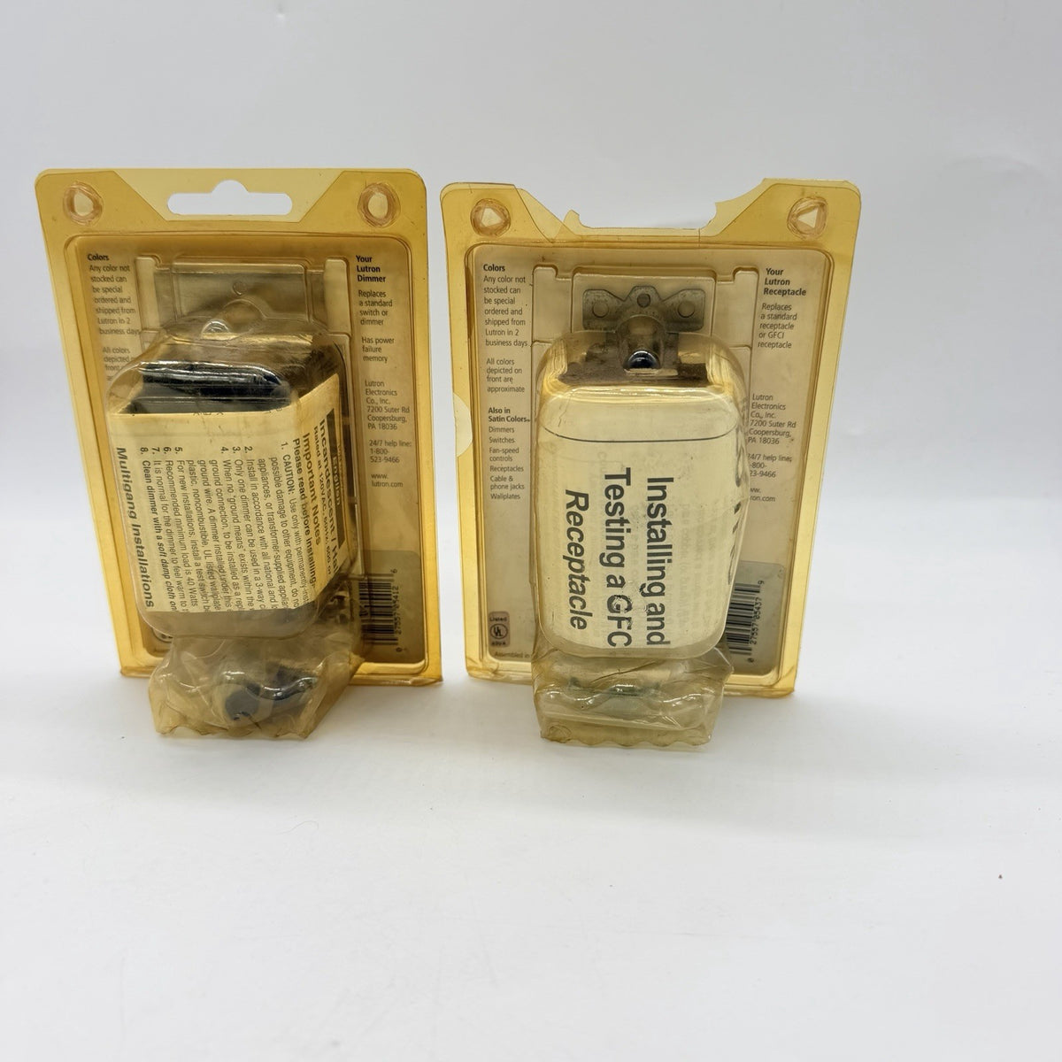 Lot of 2 Lutron Diva DVSC-600PH-ES 600W Single Pole Slide Dimmers Eggshell - New Old Stock