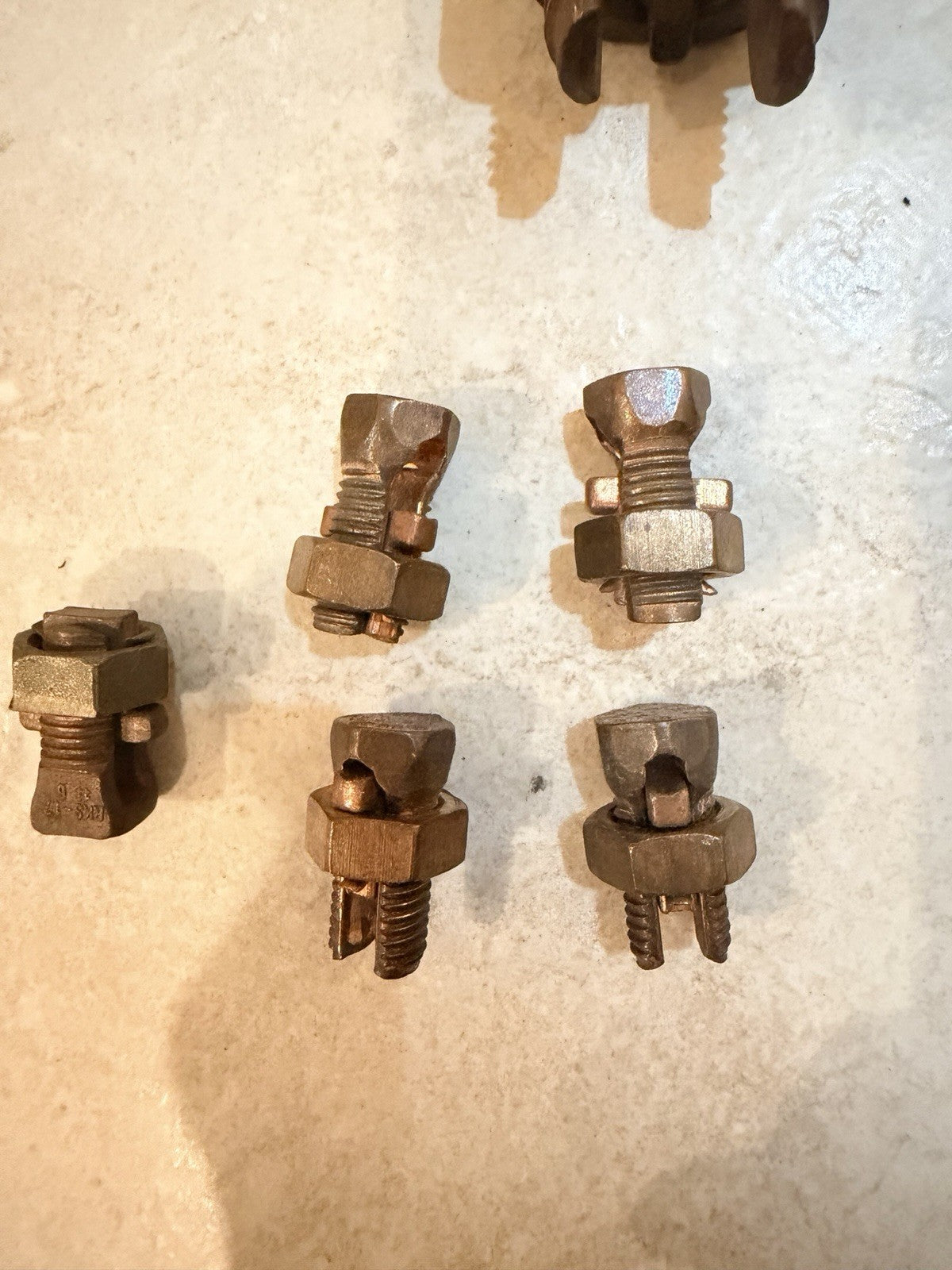 Lot of 9 Copper Split Bolt Wire Connectors and Lug Assorted Sizes