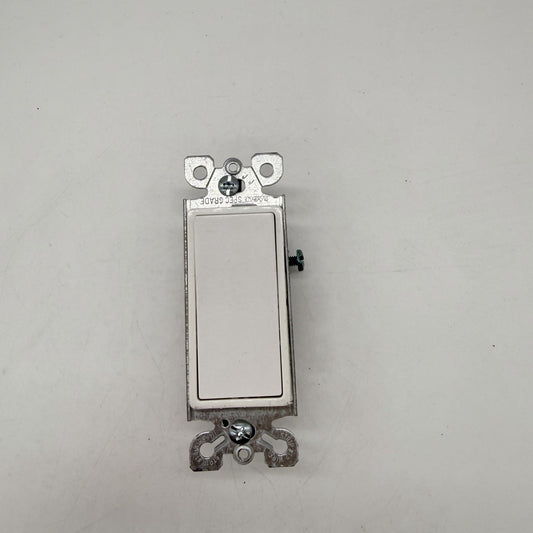 Eagle 5501W 15A 120/277V Single Pole Decorator Rocker Switch White